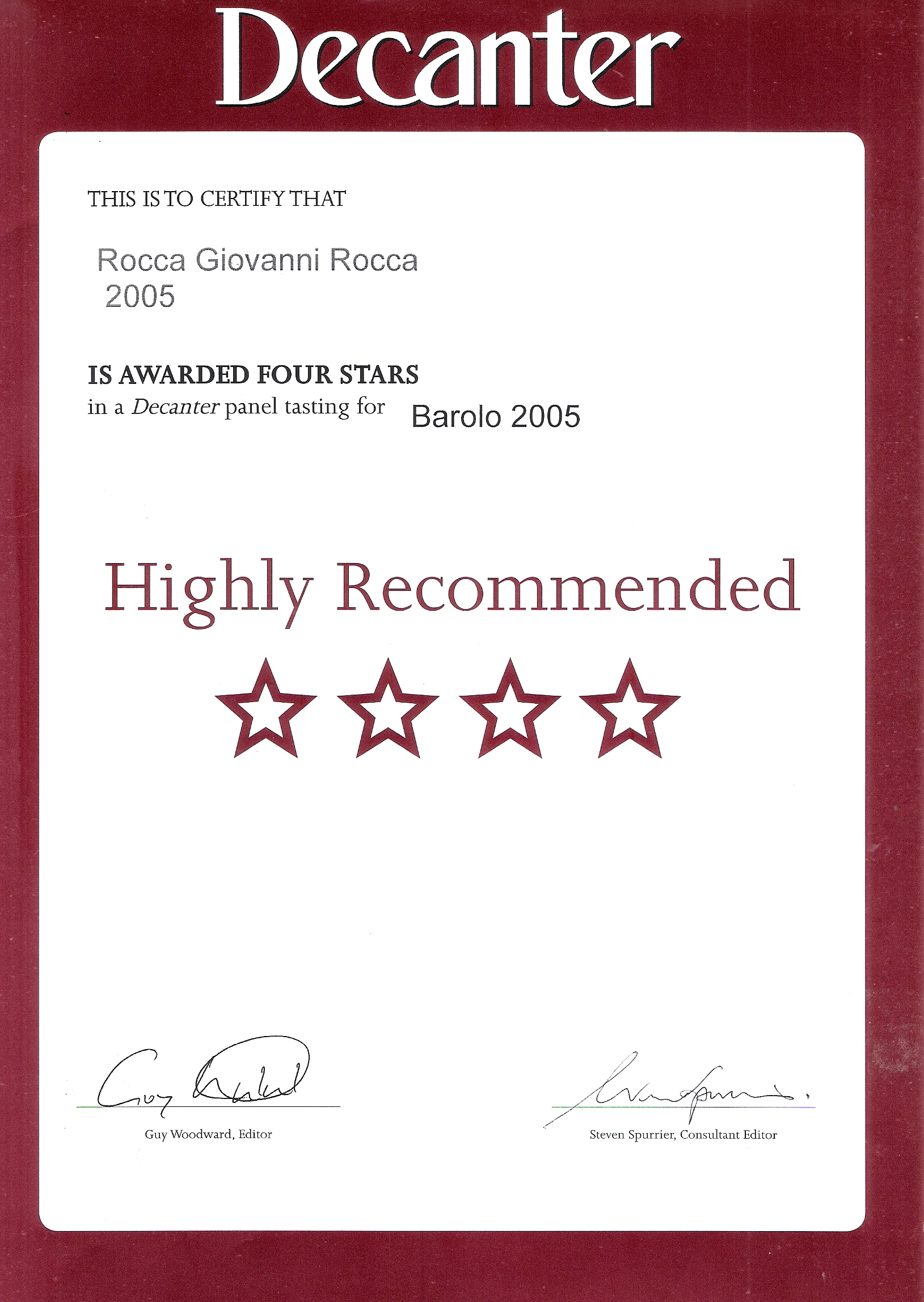 Rocca Giovanni | Barolo 2005